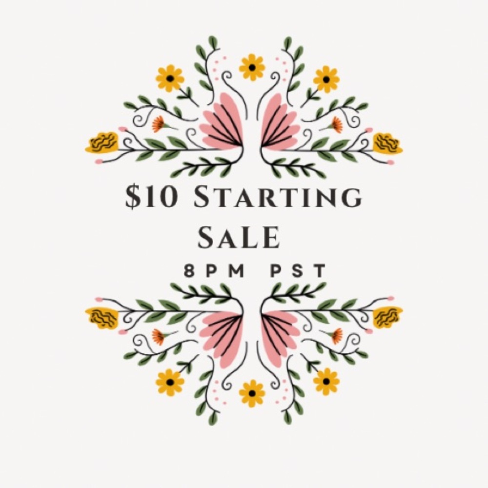 $10 starting bids on 9/5 at 8pm PST